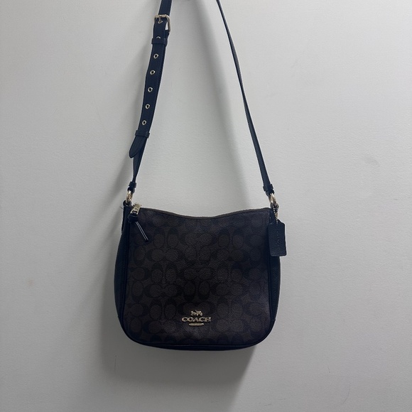 Coach Signature Jacquard Crossbody Bag - Brown & Black - Picture 2 of 5